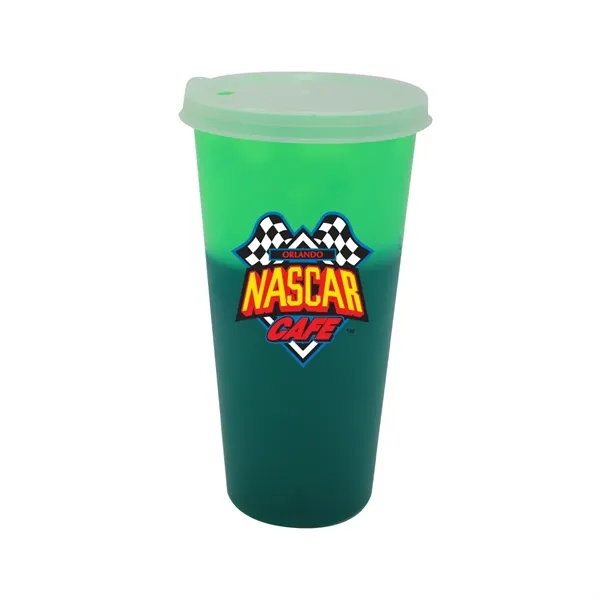 Green To Blue color option for Mood™ 26 Oz. Tumbler With Lid, Full Color Digital