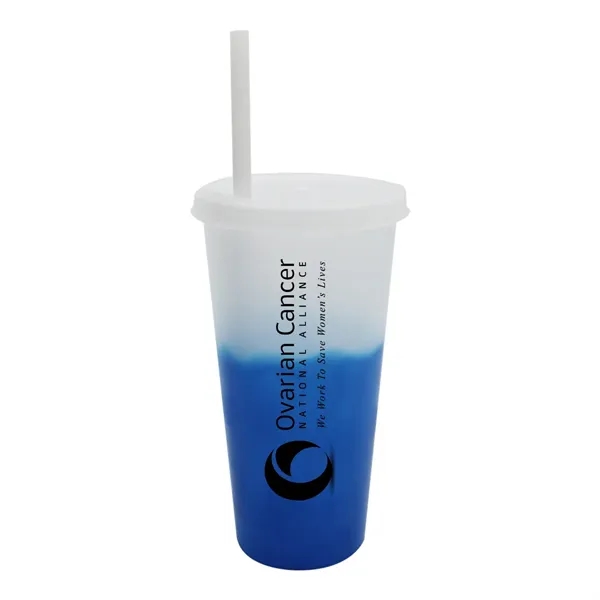 Frosted To Blue color option for Mood™ 26 Oz. Tumbler With Lid And Straw