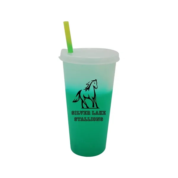 Frosted To Green color option for Mood™ 26 Oz. Tumbler With Lid And Straw