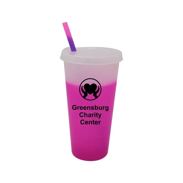 Frosted To Pink color option for Mood™ 26 Oz. Tumbler With Lid And Straw