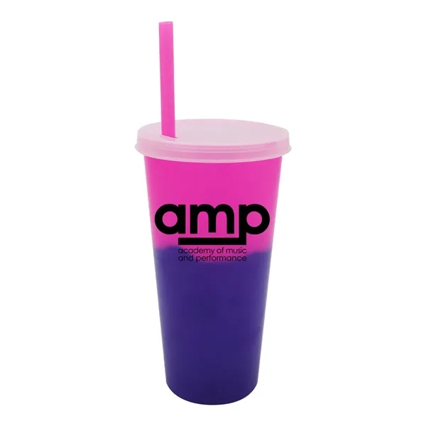 Pink To Purple color option for Mood™ 26 Oz. Tumbler With Lid And Straw