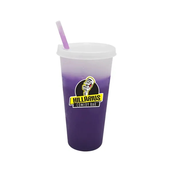 Frosted To Purple color option for Mood™ 26 Oz. Tumbler With Lid & Straw, Full Color Digital