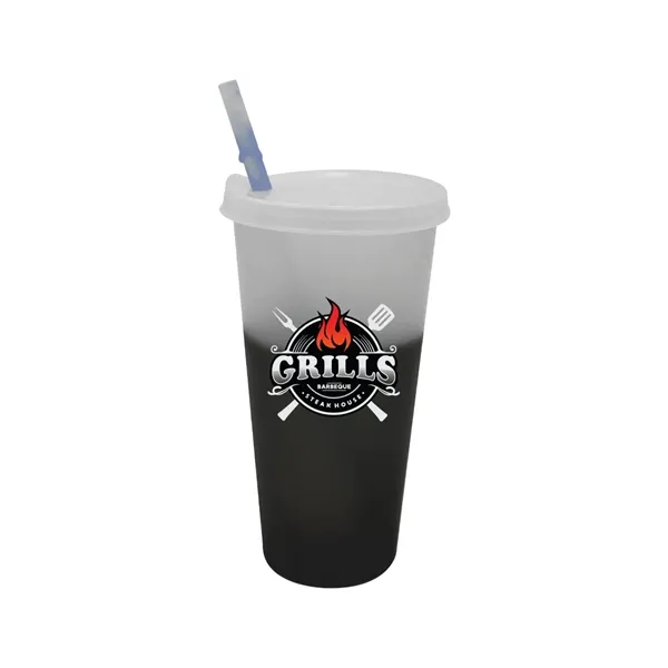 Frosted To Smoke color option for Mood™ 26 Oz. Tumbler With Lid & Straw, Full Color Digital