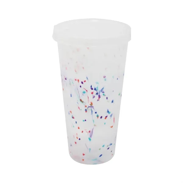 Extra color option for Mood™ 26 Oz. Rainbow Confetti Tumbler With Lid, Full Color