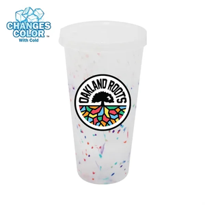 Photo of Mood™ 26 Oz. Rainbow Confetti Tumbler With Lid, Full Color