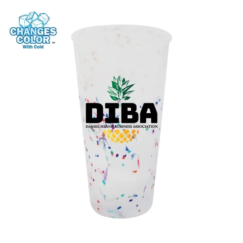Main photo of Mood™ 26 Oz. Rainbow Confetti Tumbler, Full Color Digital