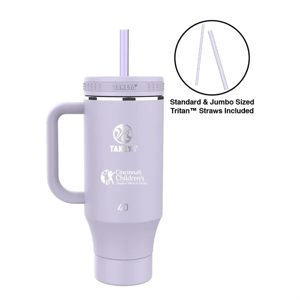 Vivacity Purple color option for Takeya® 40 Oz. Straw Tumbler With Handle