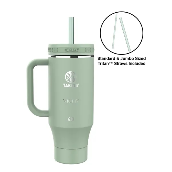 Matcha color option for Takeya®  40 Oz. Straw Tumbler With Handle, Laser   Standard