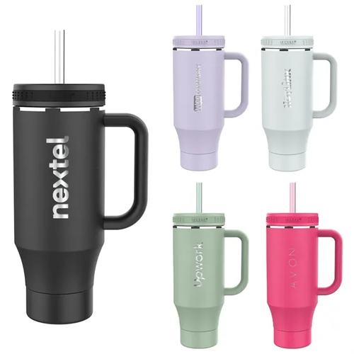 Main photo of Takeya®  40 Oz. Straw Tumbler With Handle, Laser   Premium