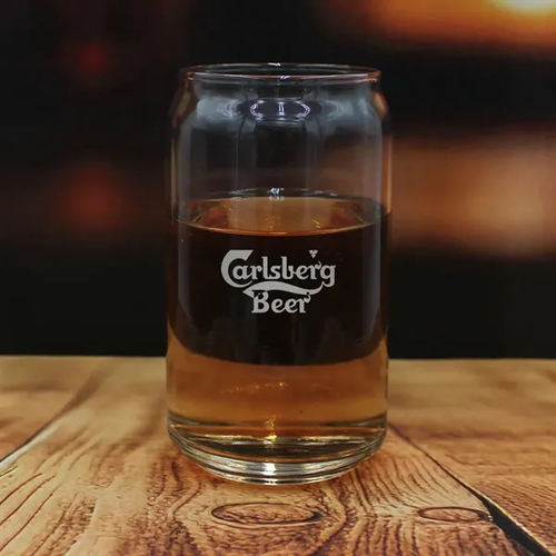 Main photo of 16 Oz. Beer Can Glass   Usa, Laser, Standard