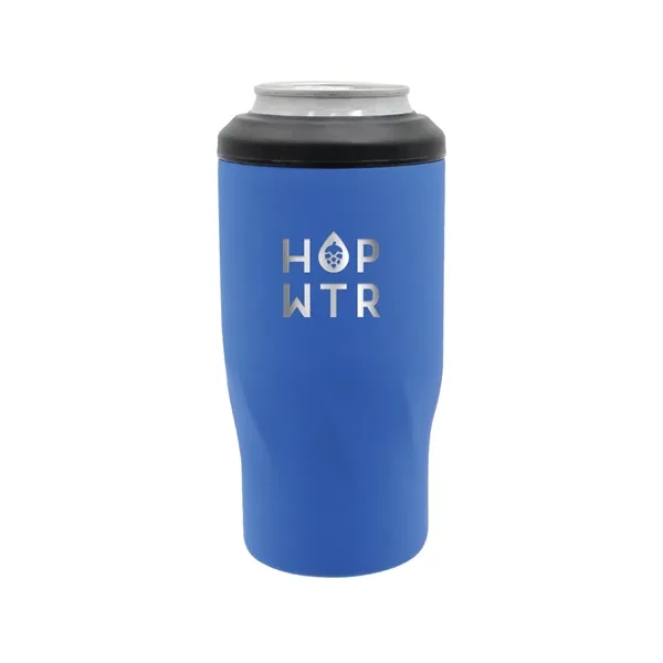 Blue color option for Halcyon® 4 In 1 Can Cooler, Laser Standard