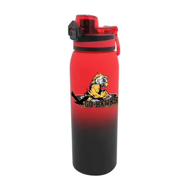 Red To Black color option for Halcyon® 30 Oz. Ombre Sport Bottle, Full Color Digital