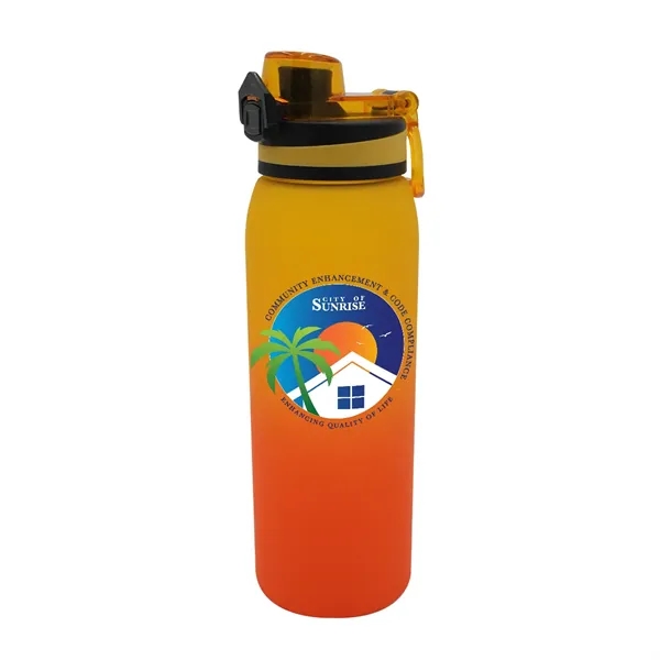 Yellow To Orange color option for Halcyon® 30 Oz. Ombre Sport Bottle, Full Color Digital