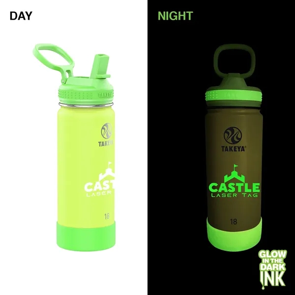 Lightning Green color option for Takeya® 18 Oz. Actives Glow In The Dark Bottle