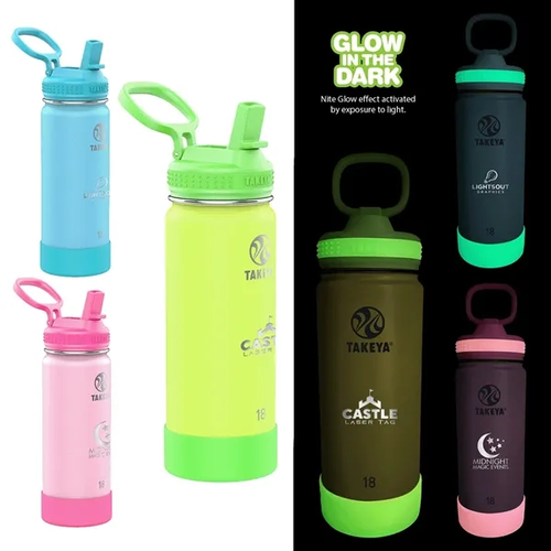 Main photo of Takeya® 18 Oz. Actives Glow In The Dark Bottle, Laser   Sta