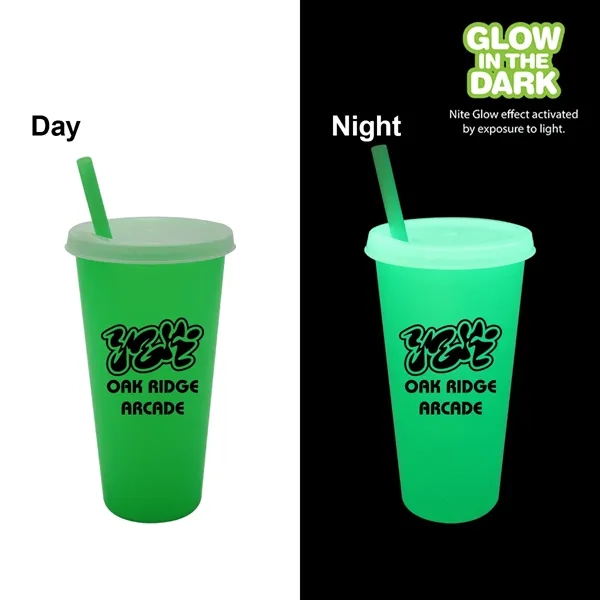 Green color option for Nite Glow 26 Oz. Tumbler With Lid & Straw