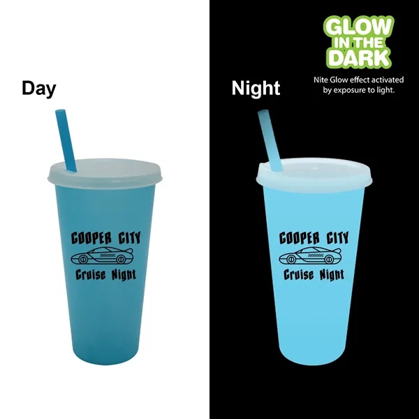 Light Blue color option for Nite Glow 26 Oz. Tumbler With Lid & Straw