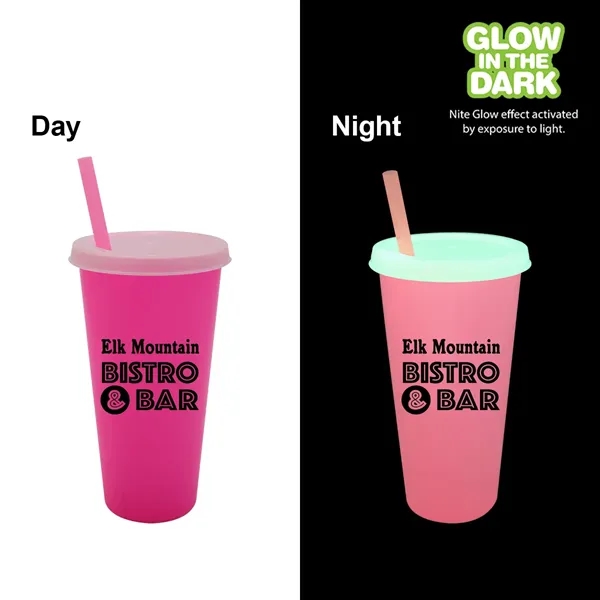 Pink color option for Nite Glow 26 Oz. Tumbler With Lid & Straw