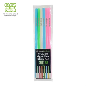 Photo of Nite Glow Reusable Straw   6 Pack