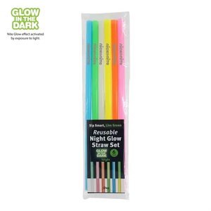 Photo of Nite Glow Reusable Straw   6 Pack