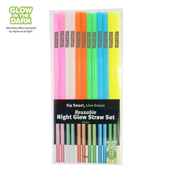 Extra color option for Nite Glow Reusable Straw   12 Pack
