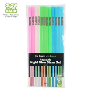 Photo of Nite Glow Reusable Straw   12 Pack
