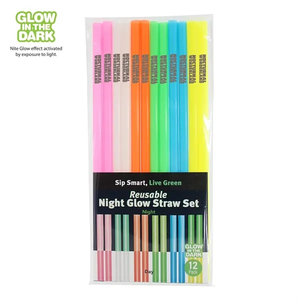 Photo of Nite Glow Reusable Straw   12 Pack