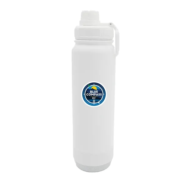 White color option for 24 Oz. Recycled Stainless Speaker Bottle, Full Color Digital