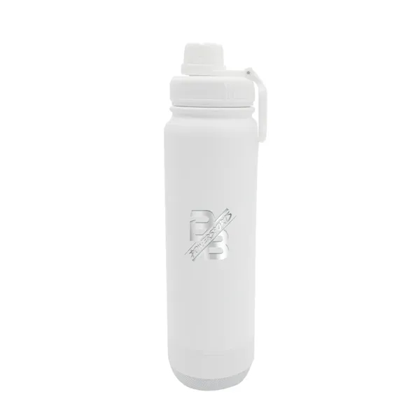 White color option for 24 Oz. Recycled Stainless Speaker Bottle, Laser   Standard