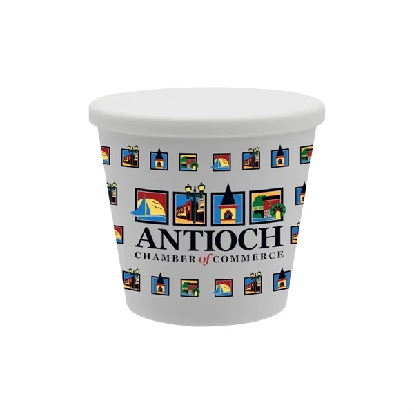 White color option for Recycled Promo Pot, Full Color Digital