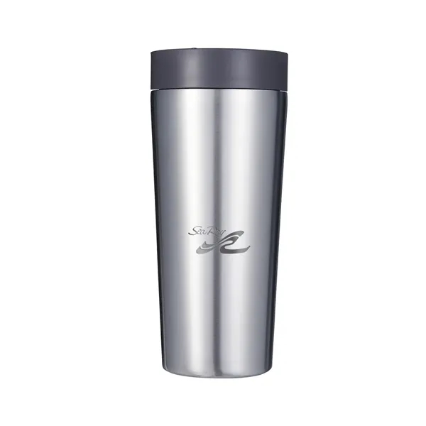 Storm color option for Circular 16 Oz. Recycled Stainless Cup, Laser   Standard
