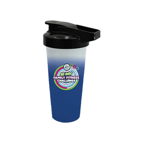 Frosted To Blue color option for Perfect Shaker Mood 28 Oz. Activ Bottle, Full Color Digital