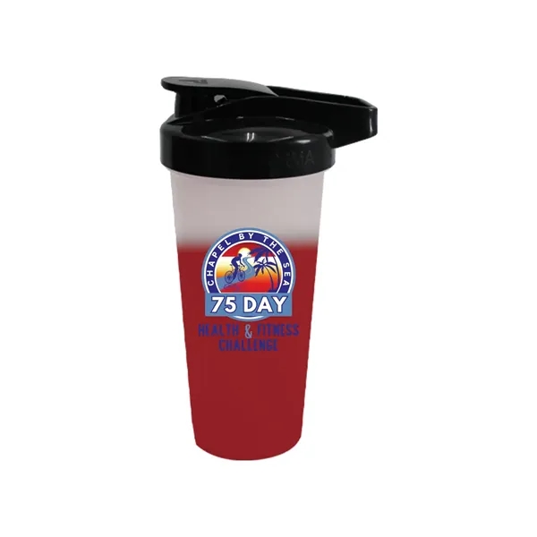 Frosted To Red color option for Perfect Shaker Mood 28 Oz. Activ Bottle, Full Color Digital