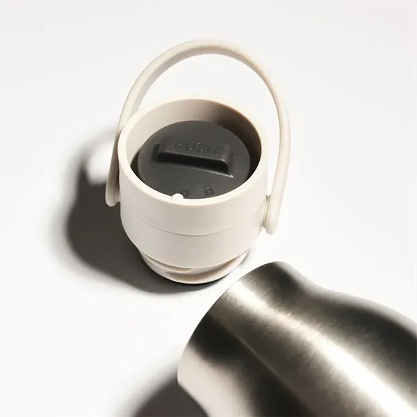 White color option for Circular 25 Oz. Recycled Stainless Bottle, Laser   Standard