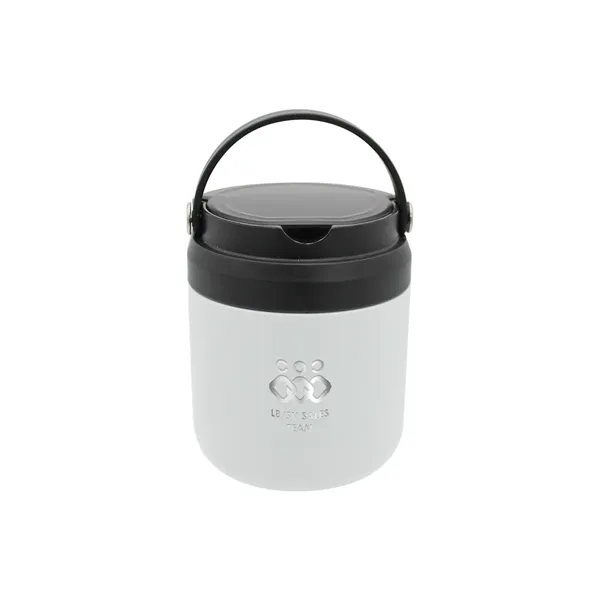 White color option for 20 Oz. Recycled Stainless Food Container   Laser, Standard