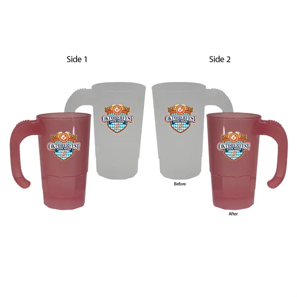 Frosted To Red color option for Sun Fun 20 Oz. Stackable Beer Stein, Full Color Digital