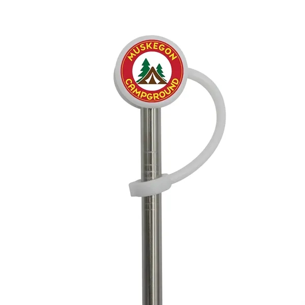 White color option for Straw Topper, Full Color Digital