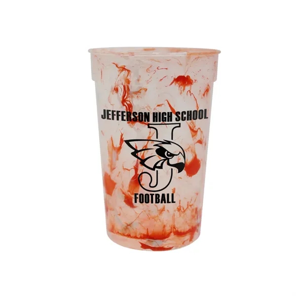 Orange/White color option for 22 Oz. Confetti Stadium Cup