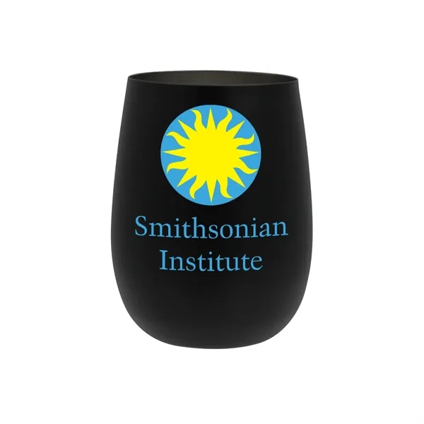 Black color option for 12 Oz. Recycled Stainless Wine Glass, Full Color Digital