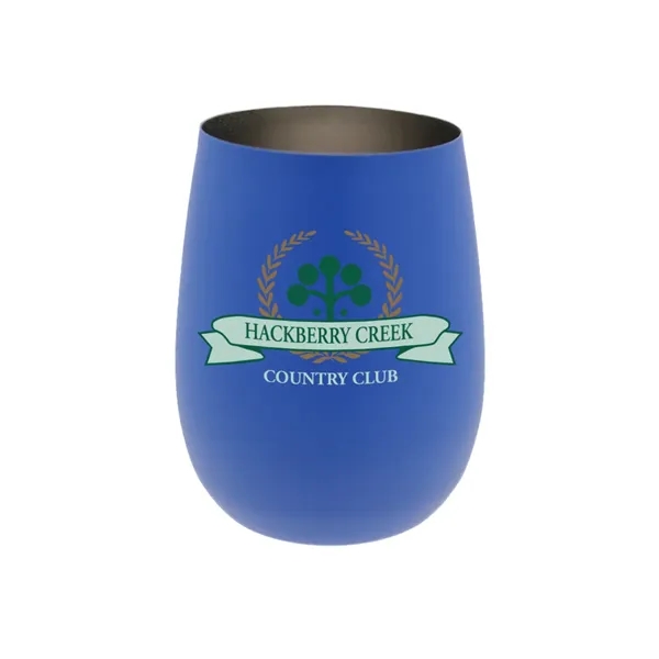 Blue color option for 12 Oz. Recycled Stainless Wine Glass, Full Color Digital