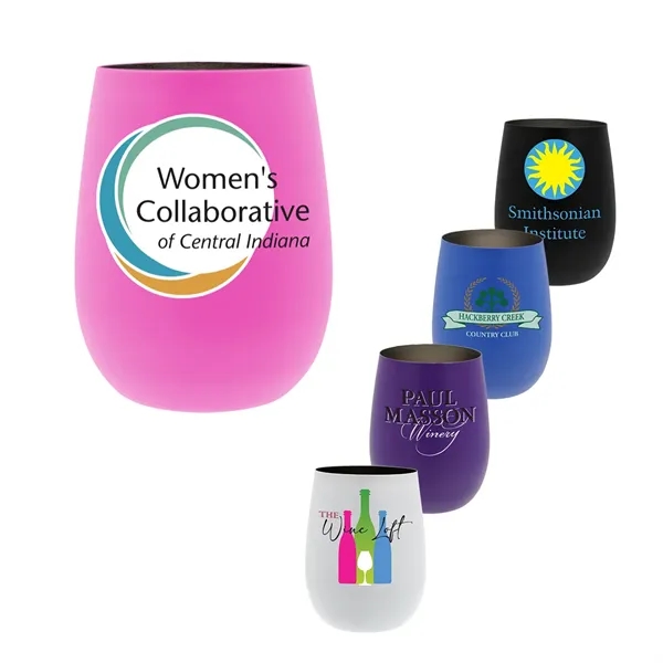 Extra color option for 12 Oz. Recycled Stainless Wine Glass, Full Color Digital