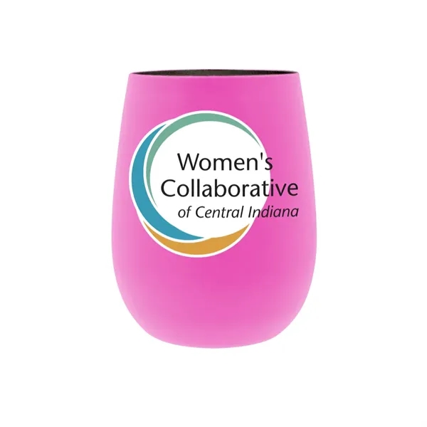 Pink color option for 12 Oz. Recycled Stainless Wine Glass, Full Color Digital