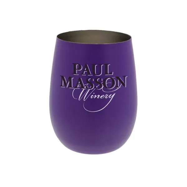 Purple color option for 12 Oz. Recycled Stainless Wine Glass, Full Color Digital