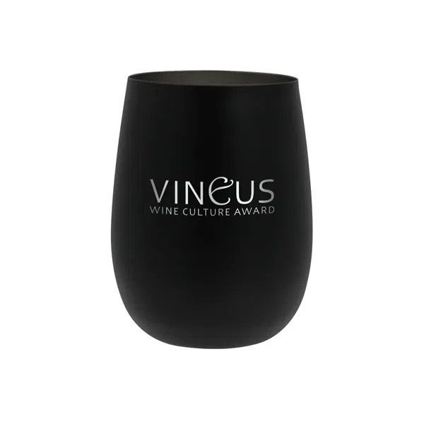 Black color option for 12 Oz. Recycled Stainless Wine Glass, Laser, Premium