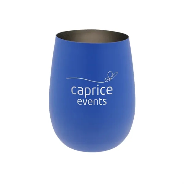 Blue color option for 12 Oz. Recycled Stainless Wine Glass, Laser, Premium