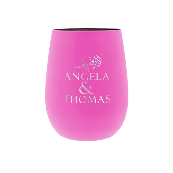 Pink color option for 12 Oz. Recycled Stainless Wine Glass, Laser, Premium