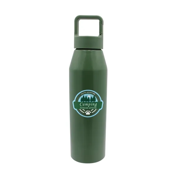 Olive Green color option for 25 Oz. Recycled Aluminum Bottle With Carabiner Lid, Full Col