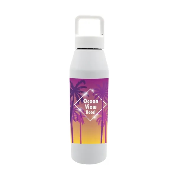 White color option for 25 Oz. Recycled Aluminum Bottle With Carabiner Lid, Full Col