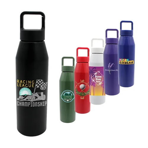 Main photo of 25 Oz. Recycled Aluminum Bottle With Carabiner Lid, Full Col