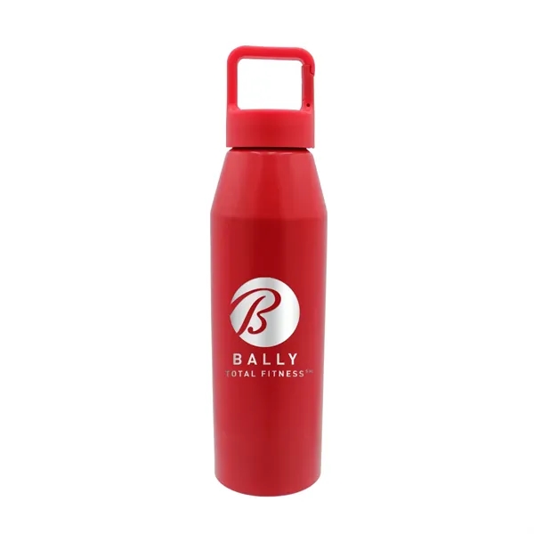 Red color option for 25 Oz. Recycled Aluminum Bottle With Carabiner Lid, Laser En